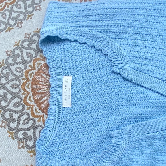 White Fox Boutique (Miss Love) Knit Ruched Crop Tank / Size Large / Never Worn - Picture 4 of 4